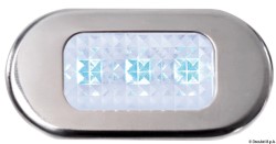 Luz de cortesía policarbonato 3 LEDs azules